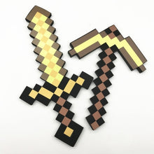 Load image into Gallery viewer, Newest design Size 45cm Minecrafted Blue Diamond Sword Soft EVA foam toys sword Gray Pickaxe For Children  children toys
