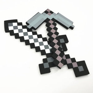 Newest design Size 45cm Minecrafted Blue Diamond Sword Soft EVA foam toys sword Gray Pickaxe For Children  children toys