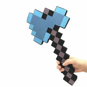 Newest design Size 45cm Minecrafted Blue Diamond Sword Soft EVA foam toys sword Gray Pickaxe For Children  children toys