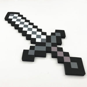 Newest design Size 45cm Minecrafted Blue Diamond Sword Soft EVA foam toys sword Gray Pickaxe For Children  children toys